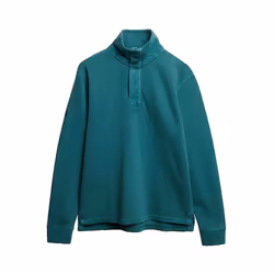 Sweatshirt Classic Pique Henley Coton Vert