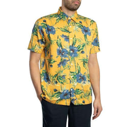 Chemise Hawaiian Coton Jaune