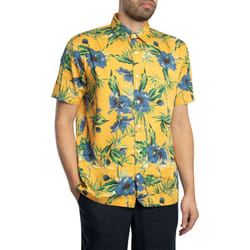 Chemise Hawaiian Coton Jaune