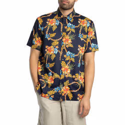 Chemise Hawaiian Coton Bleu