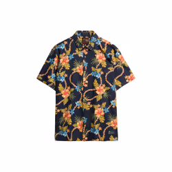 Chemise Hawaiian Coton Bleu