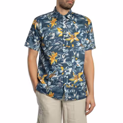 Chemise Hawaiian Coton Bleu