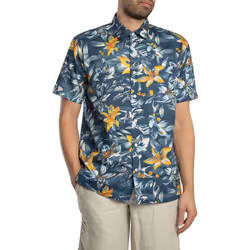 Chemise Hawaiian Coton Bleu