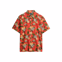 Chemise Hawaiian Modal Rouge