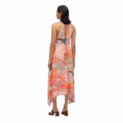 Robe imprimée en jacquard à ourlet en pointes femme Superdry