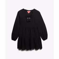 Mini-robe à volants en broderie femme Superdry d