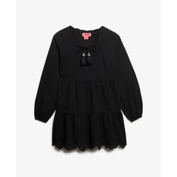 Mini-robe à volants en broderie femme Superdry d