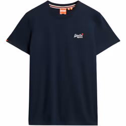 T-Shirt Essential Contrast Emb Coton Bleu