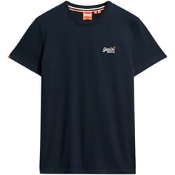T-Shirt Essential Contrast Emb Coton Bleu