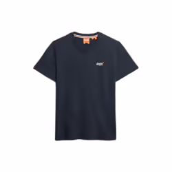 T-Shirt Essential Contrast Emb Coton Bleu