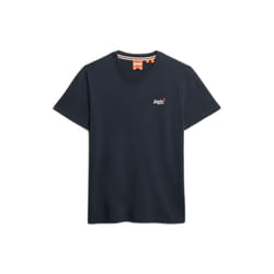 T-Shirt Essential Contrast Emb Coton Bleu