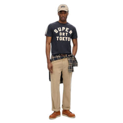 T-Shirt Vintage Athletic Coton Noir