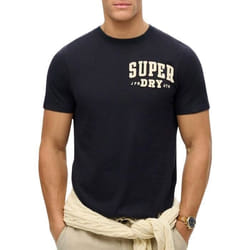 T-Shirt Vintage Athletic Coton Noir