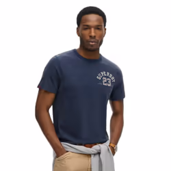 T-Shirt Vintage Athletic Coton Noir