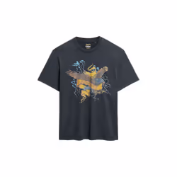 T-Shirt Biker Rock Loose Coton Noir