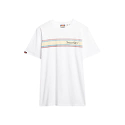 T-Shirt Venue Stripe Relaxed Coton Blanc