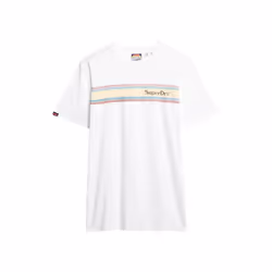 T-Shirt Venue Stripe Relaxed Coton Blanc