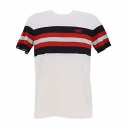 T shirt Superdry Essential Stripe Homme Blanc