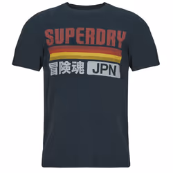 T-Shirt Japan Stripe Relaxed Coton Noir