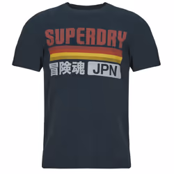 T-Shirt Japan Stripe Relaxed Coton Noir