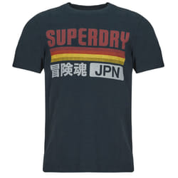 T-Shirt Japan Stripe Relaxed Coton Noir