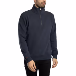 Sweatshirt Essential Henley Polyester Bleu