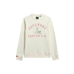 Sweatshirt Lo-Fi Outdoors Relaxed Coton Beige