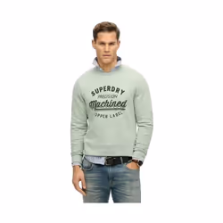 Sweatshirt Vintage Wash Relaxed Coton Vert