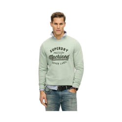 Sweatshirt Vintage Wash Relaxed Coton Vert