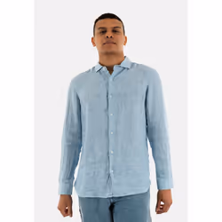 Chemise Vacation Lin Bleu