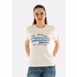 T-Shirt Vl Rhinestone Slim Coton Blanc