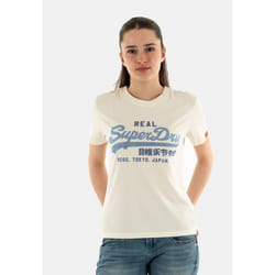 T-Shirt Vl Rhinestone Slim Coton Blanc