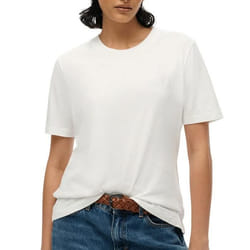 T-Shirt Essential Emb Coton Blanc