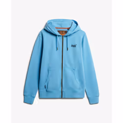Sweatshirt à capuche délavé zippé à logo Superdry Essential