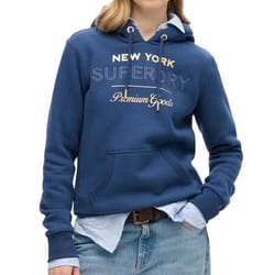 Sweatshirt à capuche et logo métallisé femme Superdry Luxe
