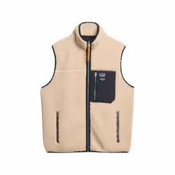 Gilet Vintage Retro Polyester Beige