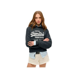 Sweatshirt Vl Metallic Relaxed Coton Noir