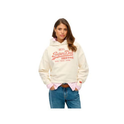 Sweat Superdry Femme Vintage Beige Coton