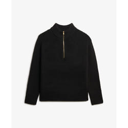 Pull col zippé brossé à col zippé femme Superdry