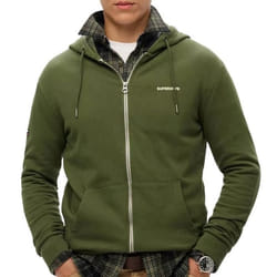 Sweatshirt à capuche zippé uni Superdry