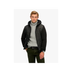 Veste Superdry Homme Fleece Hybrid Noir Synthétique