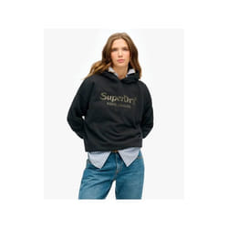 Sweat Superdry Femme Metal Noir Coton