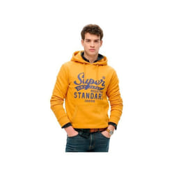 Sweat Superdry Homme Script Jaune Coton