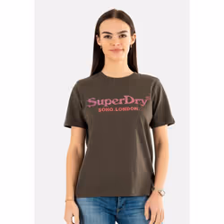 T-Shirt Venue Metallic Relaxed Coton Noir - XXS