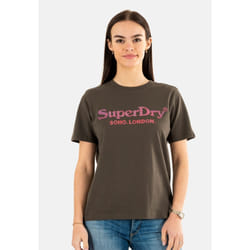 T-Shirt Venue Metallic Relaxed Coton Noir - S