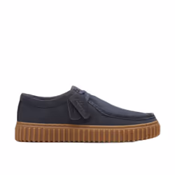 Sneakers - CLARKS - Bleu marine - Cuir - Homme - Lacets - Semelle striée