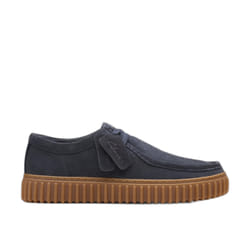 Sneakers - CLARKS - Bleu marine - Cuir - Homme - Lacets - Semelle striée