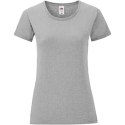 Fruit of the Loom - T-shirt ICONIC - Femme (Gris clair chiné)