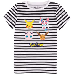 Pokemon - T-shirt - Fille (Noir / Blanc)