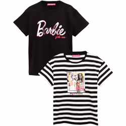 Barbie - T-shirts - Fille (Noir / Blanc)